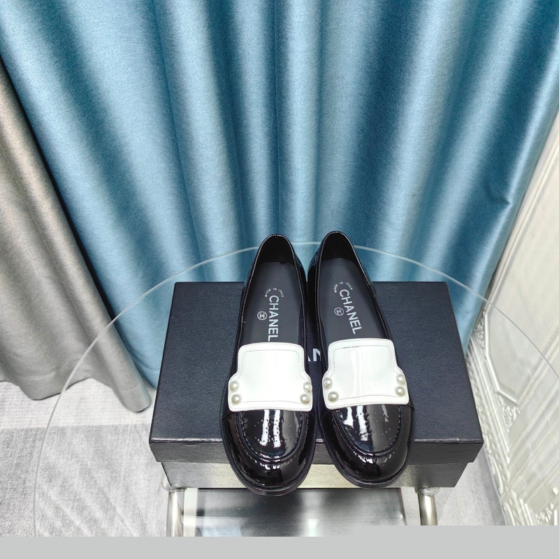 Ch*el leather shoes